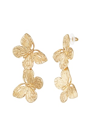 Delicate wings earrings - Gold color h5 