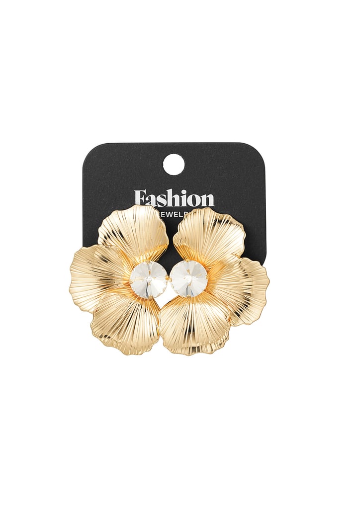 Lost flower earrings - Gold color Picture3