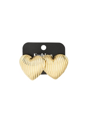 groovy heart earrings - Gold color h5 Picture3