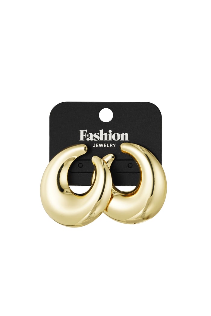 Elegant arc earrings - Gold color Picture3