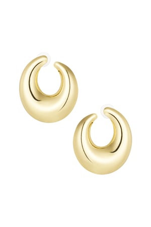 Elegant arc earrings - Gold color h5 