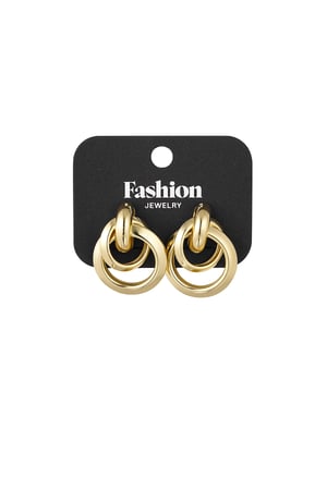 Round and Round earrings - Gold color h5 Picture3