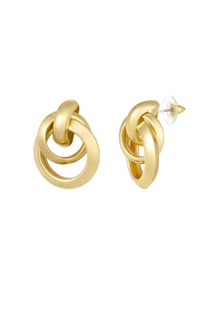 Round and Round earrings - Gold color h5 