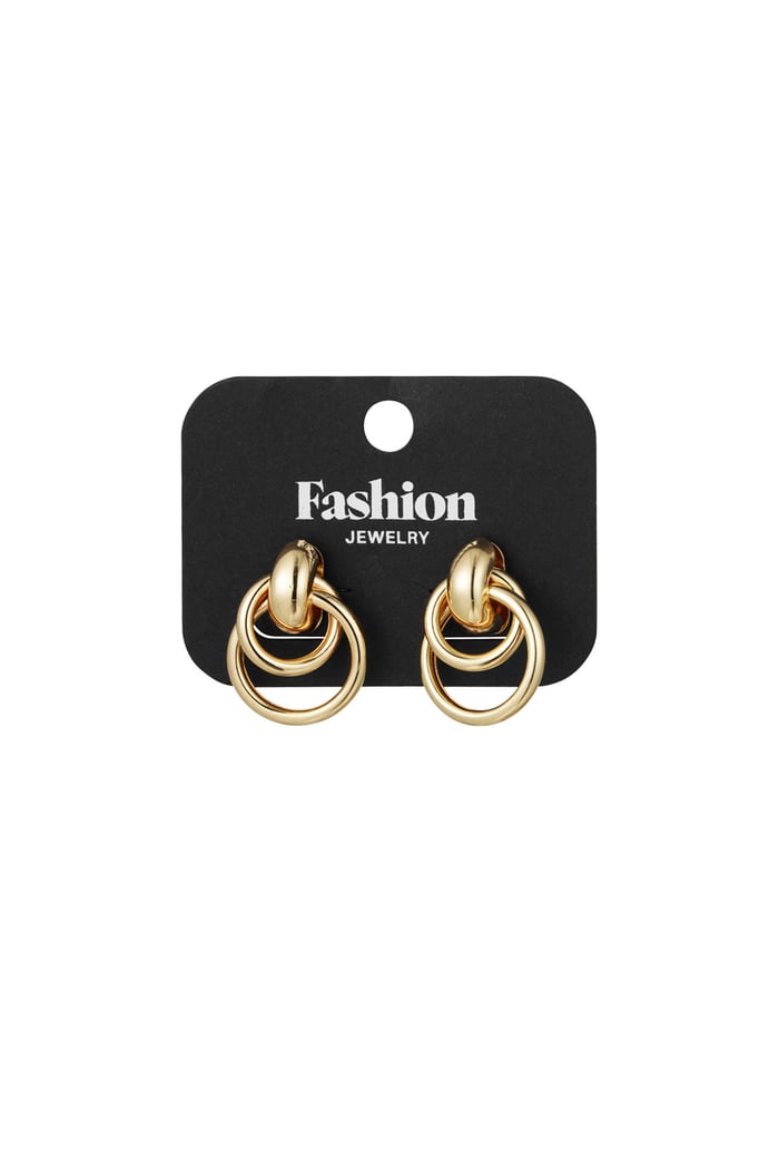 Earrings glamour drop - Gold color Picture3