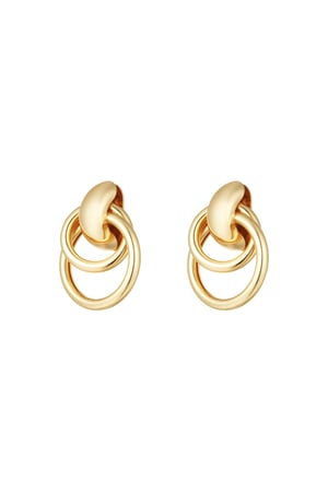 Earrings glamour drop - Gold color h5 