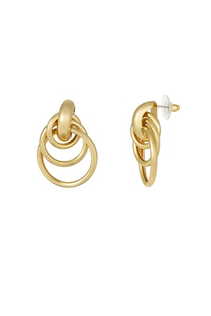 Eternal Circles earrings - Gold color h5 