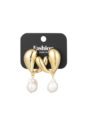 Earrings pearl manifest - Gold color h5 Picture3