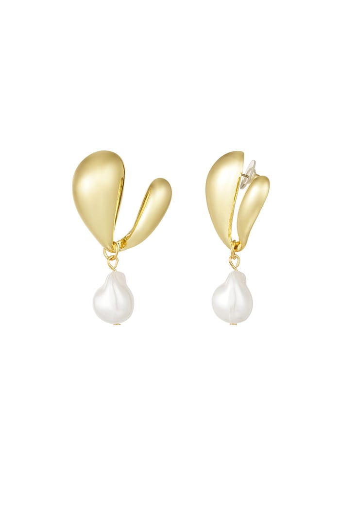 Earrings pearl manifest - Gold color 