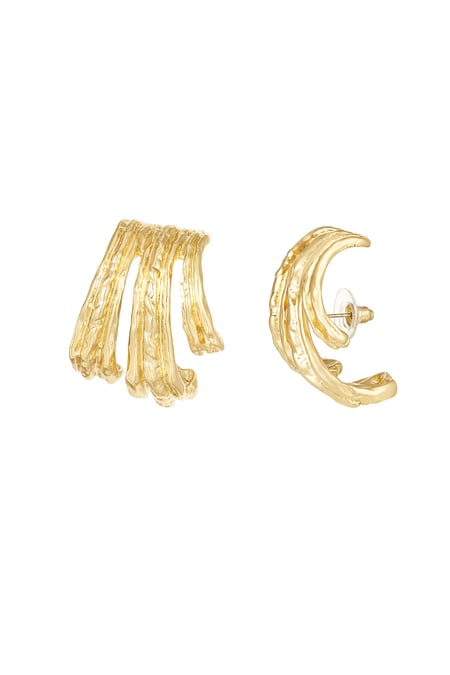 Funky fierce earrings - Gold color 2