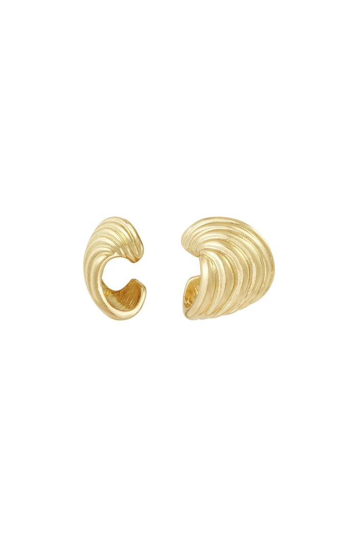 Elegant Waves earrings - Gold color 