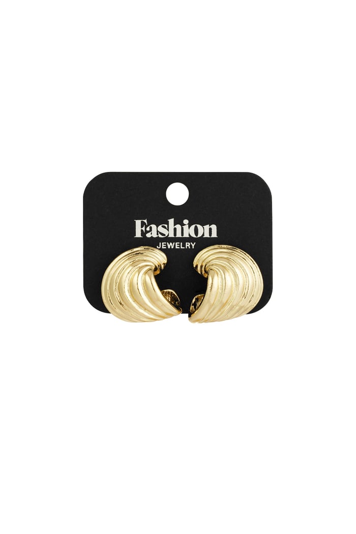 Elegant Waves earrings - Gold color Picture3