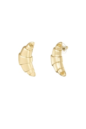 Sweet Croissant earrings - Gold color h5 