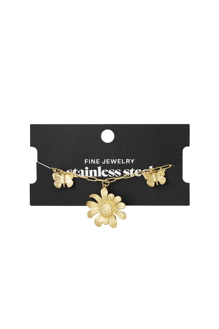 Charm-Armband Flowerlicious - Goldfarbe Bild3