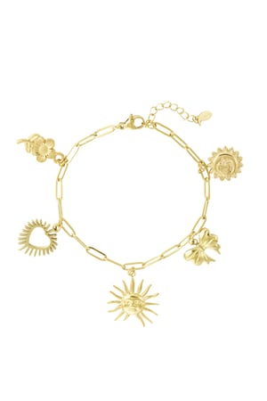 Charm bracelet sunshine fever - Gold color h5 