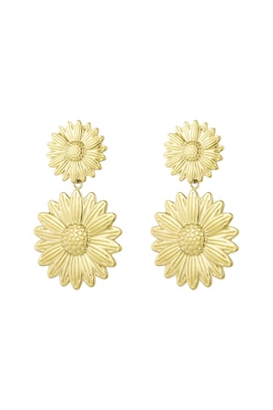 Happy Sunflower earrings - Gold color h5 