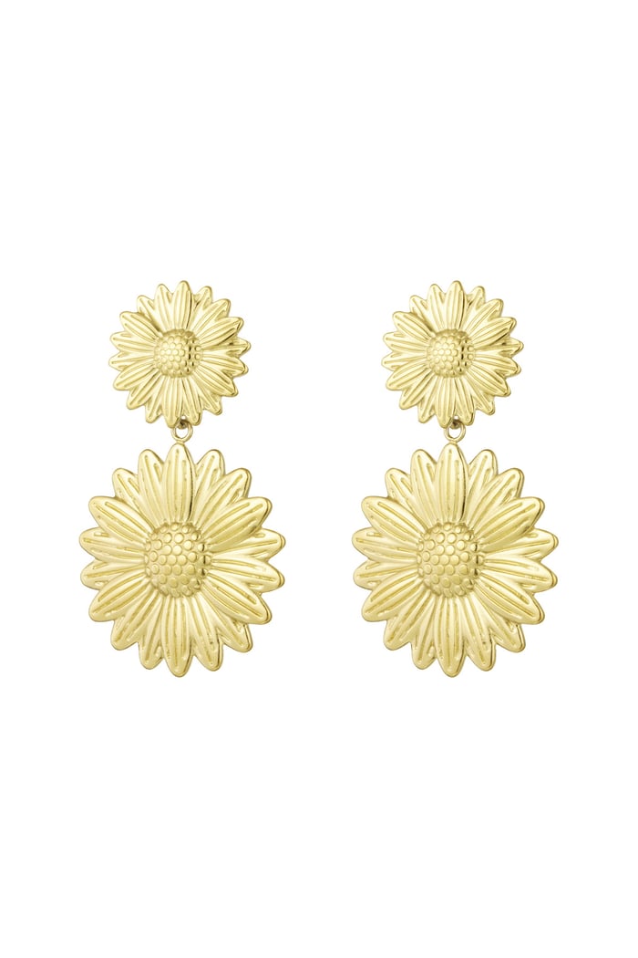 Happy Sunflower earrings - Gold color 