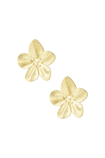 Pendientes petal pop - dorado 2