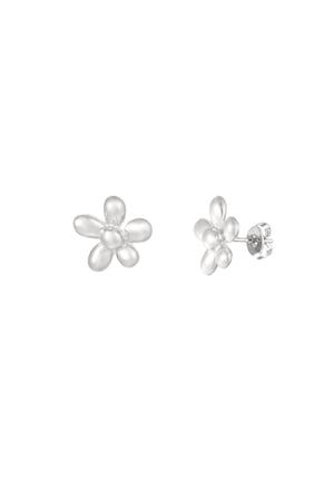 Cute Daisy Flower earrings - Silver Color color h5 