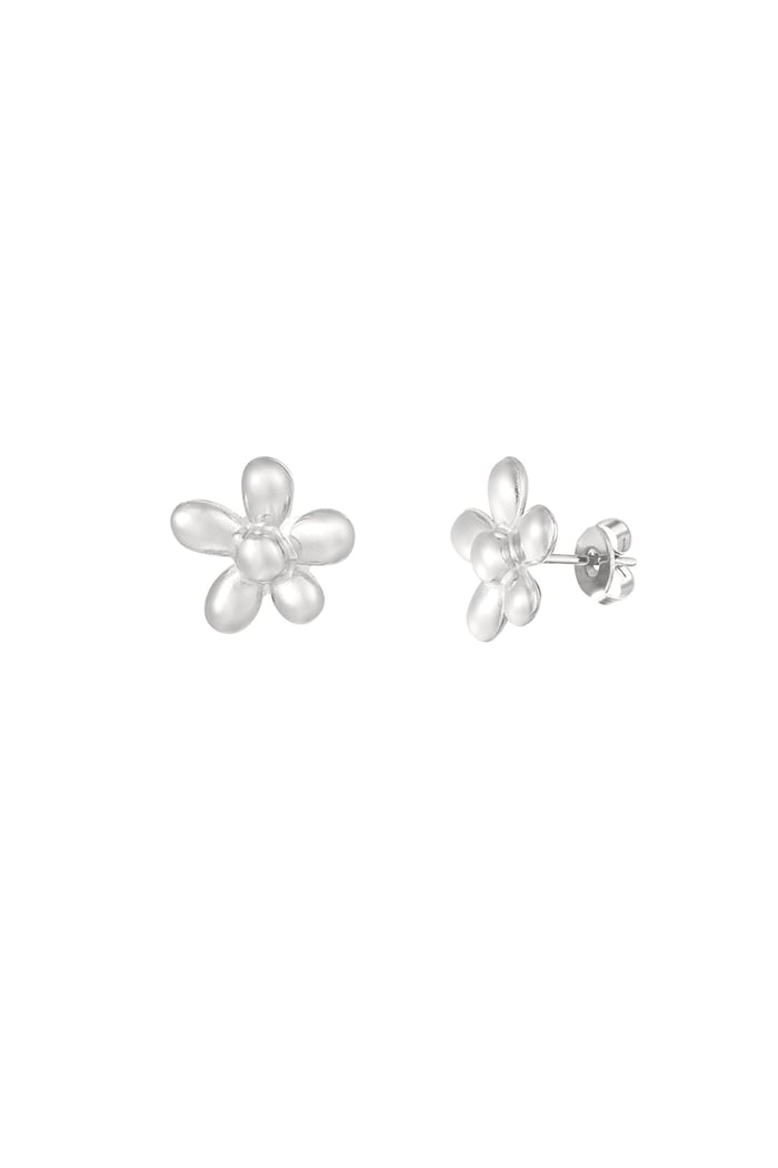 Cute Daisy Flower earrings - Silver Color color 