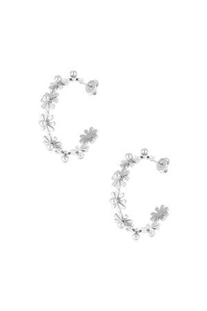 Earrings floral finesse - Silver Color color h5 