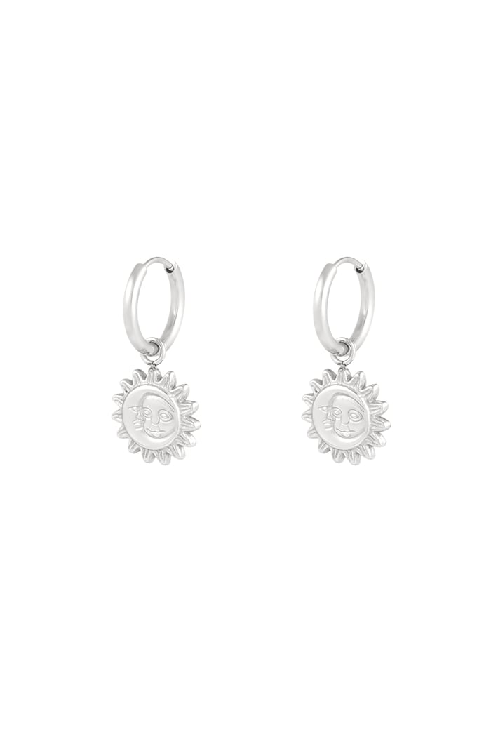 Solar synergy earrings - Silver Color color 