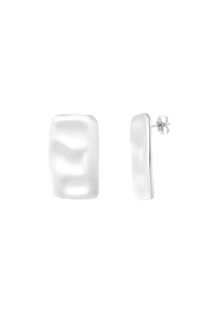 Subtle Texture earrings - Silver Color color h5 