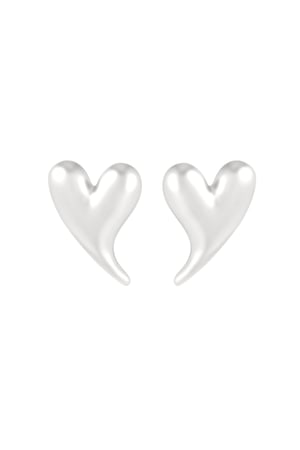 Earrings heart vibes - Silver Color color h5 