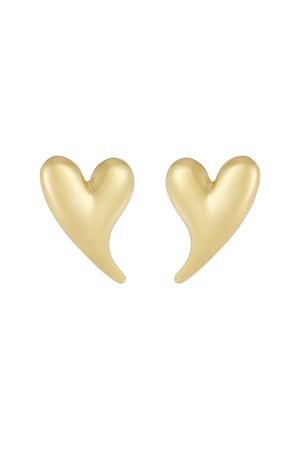 Curvy Love earrings - Gold color h5 