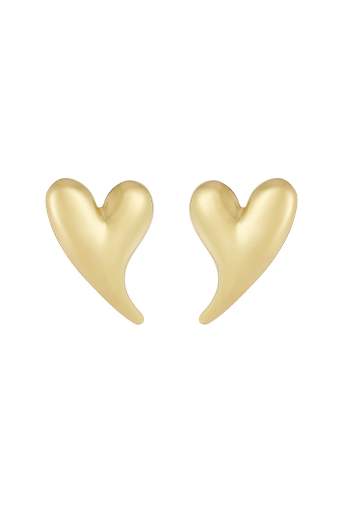 Curvy Love earrings - Gold color 