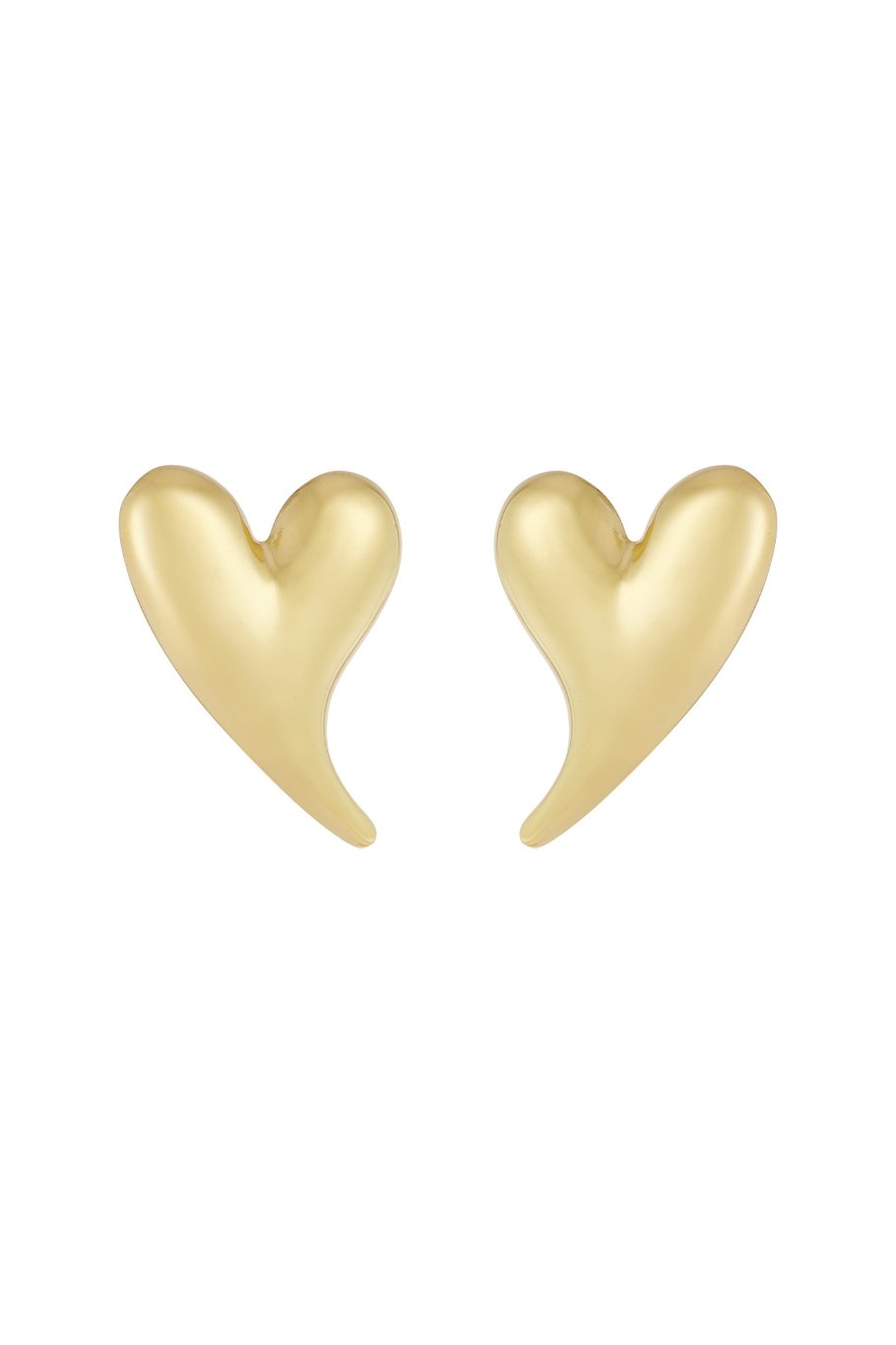 Earrings heart vibes - Silver Color color
