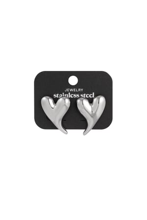 Earrings heart vibes - Silver Color color h5 Picture3