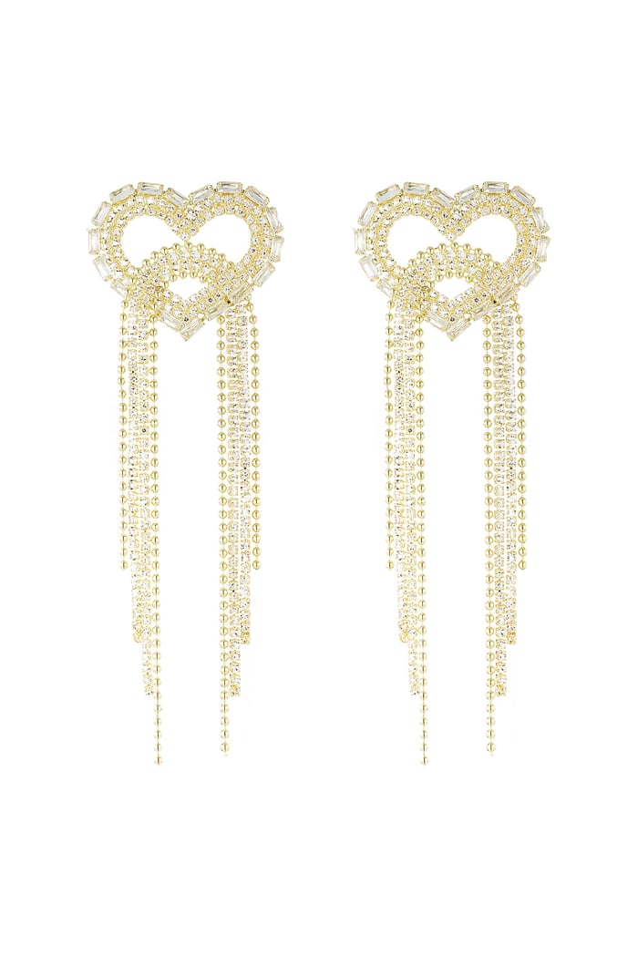 Heart of the party earrings - Gold color Picture3