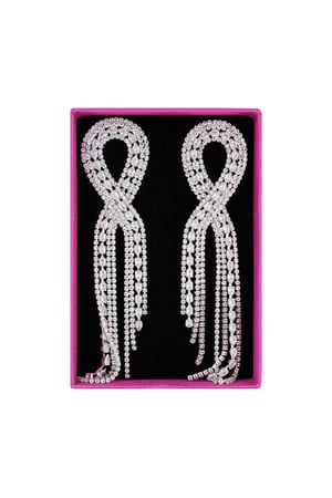 Glimmering ribbon earrings - Silver Color color h5 Picture3