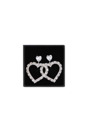 Heartfelt glitz earrings - Silver Color color h5 