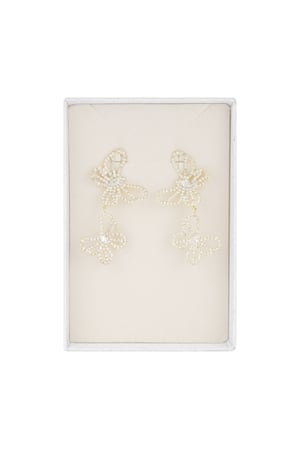 Butterfly sparkle earrings - Gold color h5 