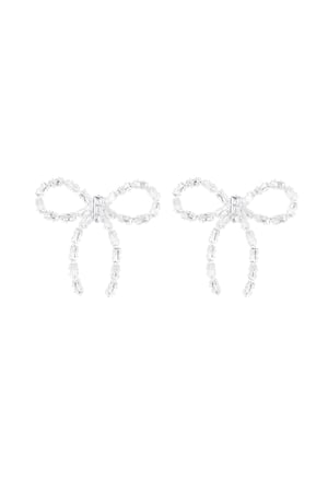 Merry bow earrings - Silver Color color h5 Picture3