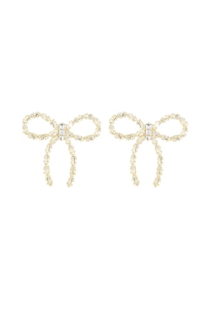 Merry bow earrings - Gold color h5 Picture3