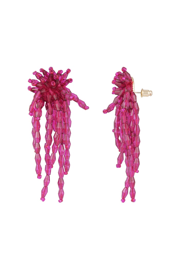 Earrings make a statement - fuchsia 