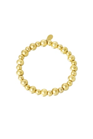 Big beads bracelet - Gold color h5 