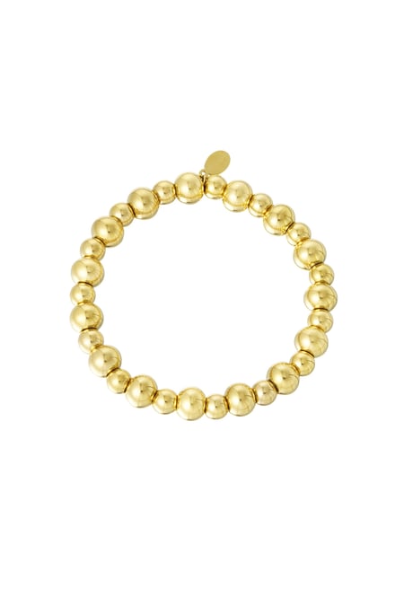 Big beads bracelet - Gold color