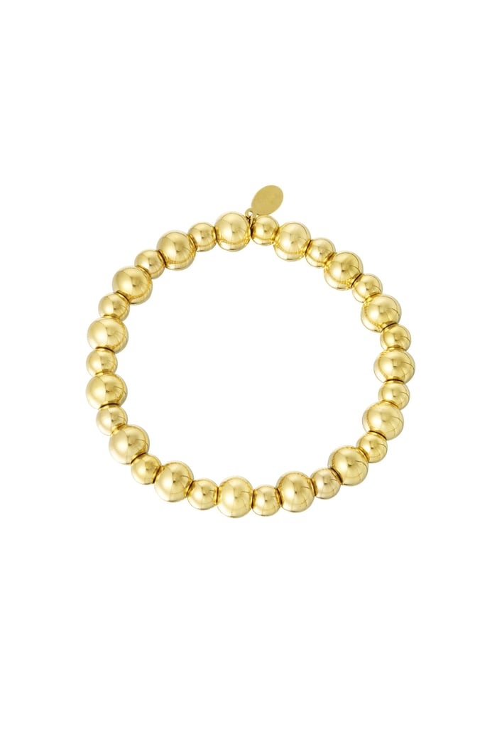 Big beads bracelet - Gold color 