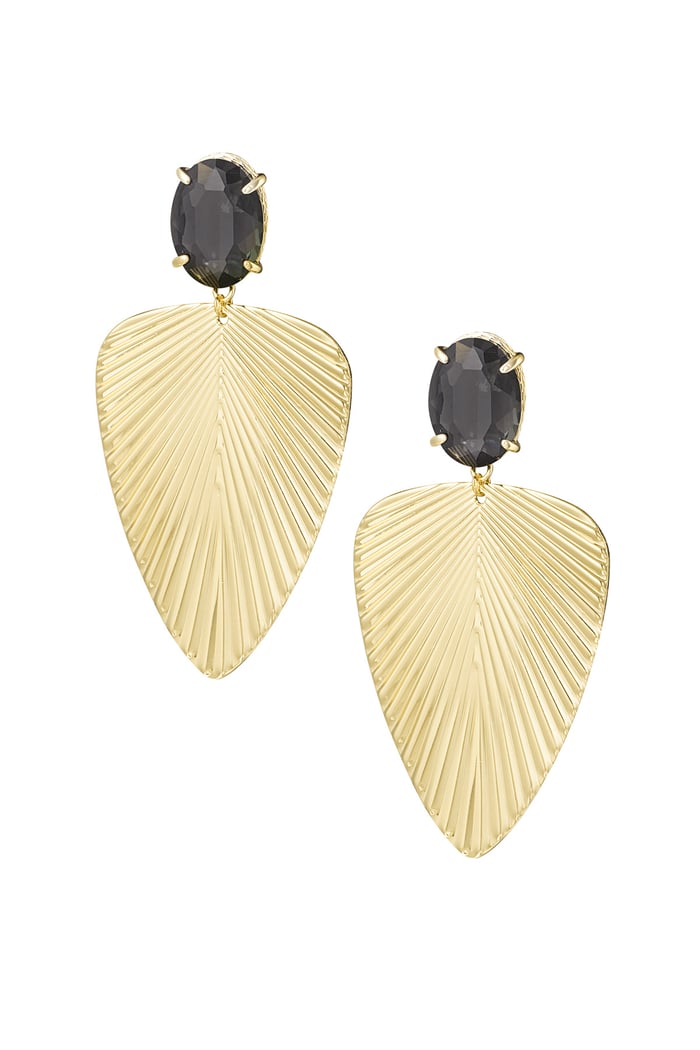 Statement Stone earrings - Gold color 