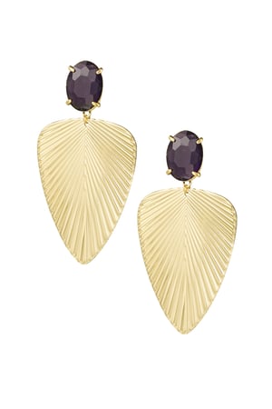 Wavy Texture earrings - dark purple h5 