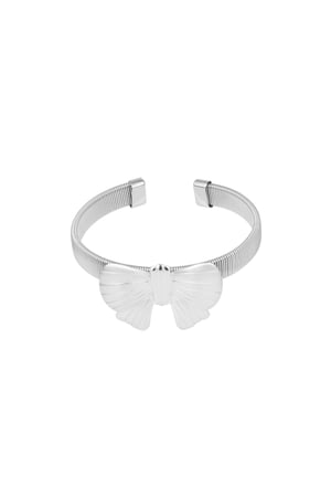 Bow Bangle bracelet - Silver Color color h5 