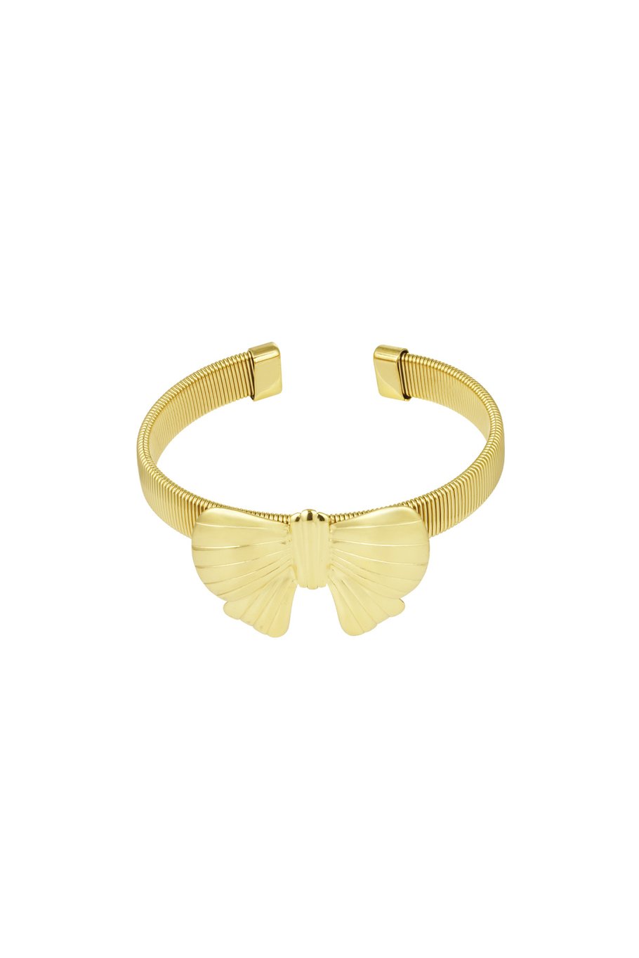 Armreif mit Schleife – Goldfarbe - Goldfarbefarbe
