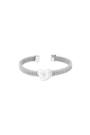 Bangle bracelet heart - Silver Color color h5 