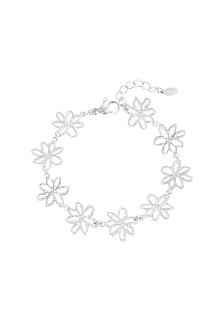 Flower Party bracelet - Silver Color color 