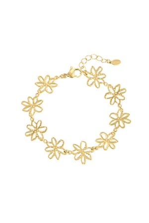 Flower Party bracelet - Gold color h5 