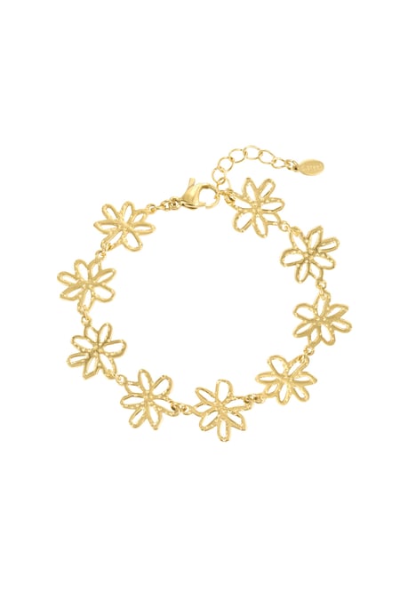 Flower Party bracelet - Gold color 2