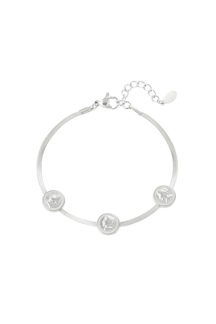 Lucky Coins Armband - Silberfarbe 